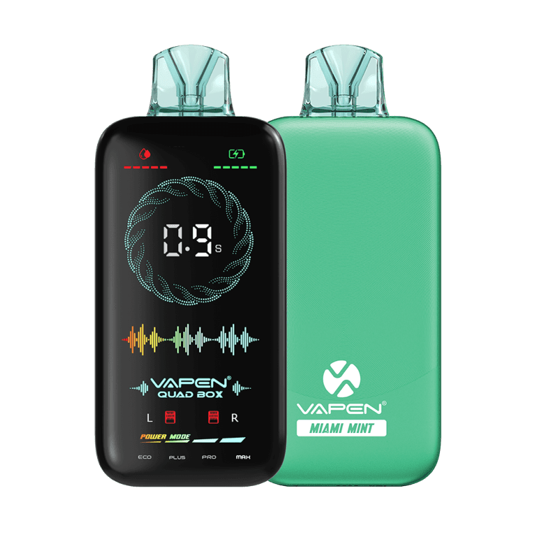 VAPEN QUAD BOX 20000 20K Puffs Disposable Vape Full Screen Indicator Four Level Power Adjustable Vaping Mode Puff Geekbar Vplay Vtouch Vaper