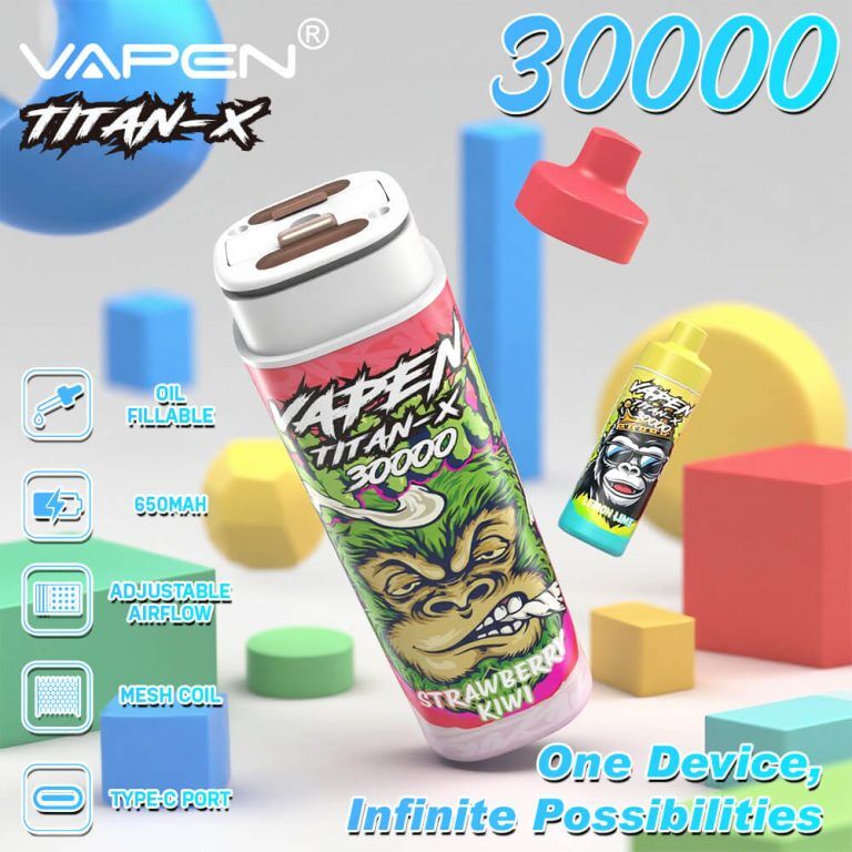 VAPEN TITAN X 30K Puff Disposable Vape 30000 Puffs 40000 50000 60000 Vaper Stargbar Vapsolo Razzbar 15000 Happ Bar 40K 50K 60K EU Warehouse (3)