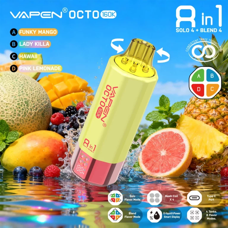 vapen-octo-160k-funky-mango-lady-killa-hawaii-pink-lemonade