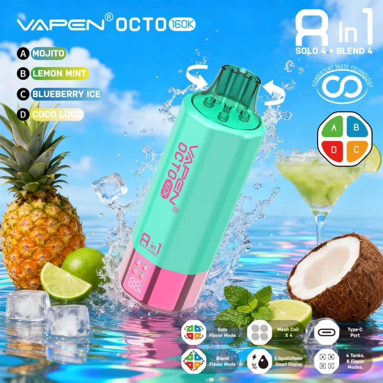 vapen-octo-160k-mojito-lemon-mint-blueberry-ice-coco-loco