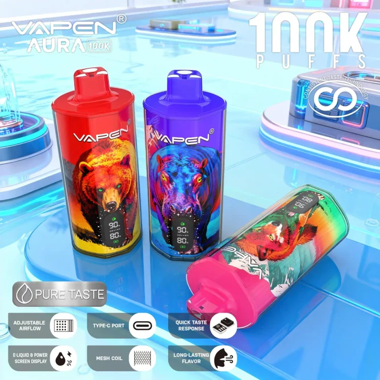 VAPEN AURA 100K | Disposable Vape Wholesale Europe (Crystal-Style, 100K Puffs)